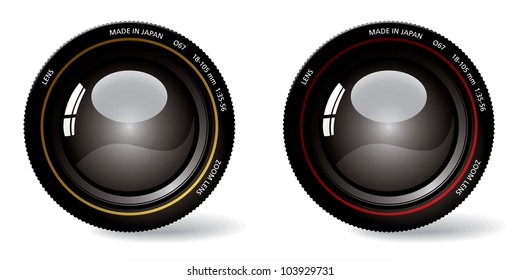 The lenses isolated on white.