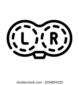 lenses ophthalmology line icon vector. lenses ophthalmology sign. isolated contour symbol black illustration