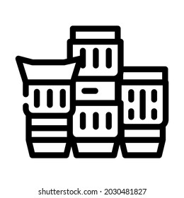lenses video camera line icon vector. lenses video camera sign. isolated contour symbol black illustration