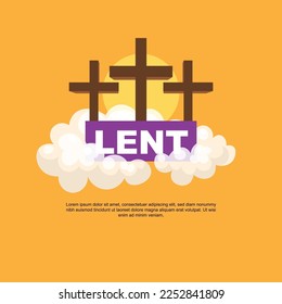 Lent background. Design banner. Vector illustration background.