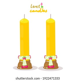 The Lent Candle Vector in white  background