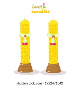 The Lent Candle Vector in white  background