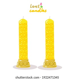 The Lent Candle Vector in white  background