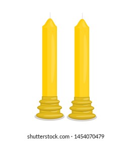 Lent Candles Vector in White Background