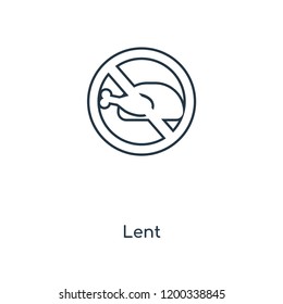 Lent concept line icon. Linear Lent concept outline symbol design. This simple element illustration can be used for web and mobile UI/UX.