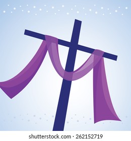 Lent cross. Easter day. Crucifixion of Jesus Christ, and his resurrection three days later.