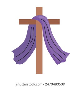 Lent cross icon clipart avatar logotype isolated vector illustration