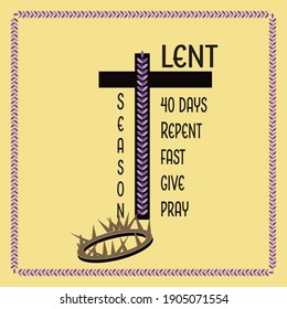 lent and the cross that represents suffering