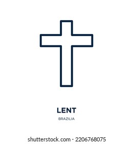 lent icon from brazilia collection. Thin linear lent, equipment, camera outline icon isolated on white background. Line vector lent sign, symbol for web and mobile