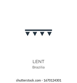 Lent icon vector. Trendy flat lent icon from brazilia collection isolated on white background. Vector illustration can be used for web and mobile graphic design, logo, eps10