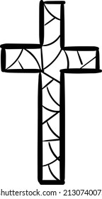 Lent Season. Cross Design for print or use as poster, card, flyer, Tattoo or T Shirt