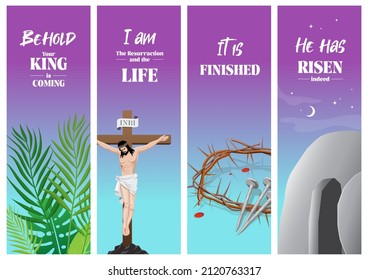 Lenten services or for use during Holy week. Vector illustration