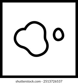 Icono de melanoma de lentigo maligno. Diseño de estilo lineal delgado aislado sobre fondo blanco