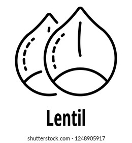 Lentil icon. Outline lentil vector icon for web design isolated on white background