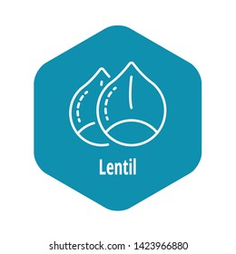 Lentil icon. Outline lentil vector icon for web design isolated on white background