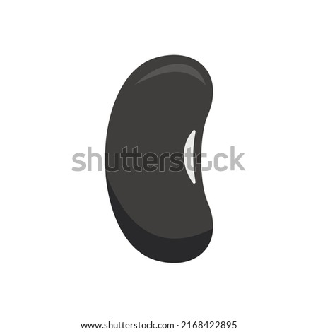 Lentil kidney bean icon. Flat illustration of lentil kidney bean vector icon isolated on white background