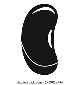 Lentil Nierenbohnensymbol. Einfache Illustration von Linsen-Niere-Vektorsymbol für Webdesign einzeln auf weißem Hintergrund