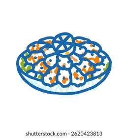 lentil kofte cozinha turca ícone doodle esboço vetor. lentil kofte cozinha turca sinal. símbolo isolado ilustração