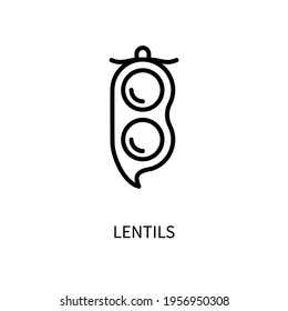 Icono De Línea Lentativa En Un Estilo Simple. Señal vectorial en un estilo simple aislado en un fondo blanco. 64x64 píxeles.