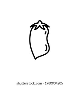 Icono De Línea Lentativa En Un Estilo Simple. Señal vectorial en un estilo simple aislado en un fondo blanco. 64x64 píxeles.