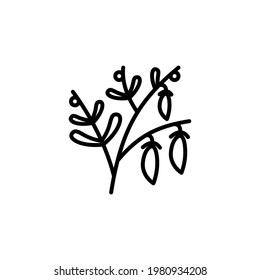 Lentil Line Icon In A Simple Style. Vector sign in a simple style isolated on a white background. 64x64 pixel.