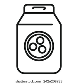 Lentil package icon outline vector. Food cooking pack. Organic meal
