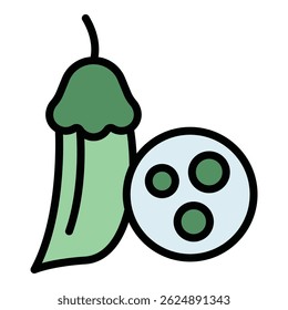 Lentil peas icon. Outline Lentil peas vector icon for web design isolated on white background color flat