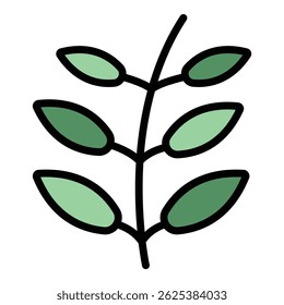 Lentil plant icon. Outline Lentil plant vector icon for web design isolated on white background color flat