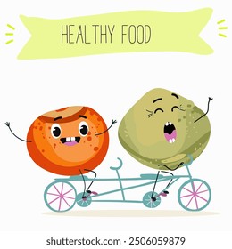 Lentil, vector hand drawn illustration with cute vegan protein characters isolated on white.