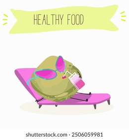 Lentil, vector hand drawn illustration with cute vegan protein characters isolated on white.