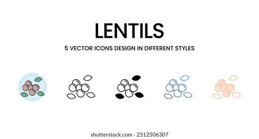 Linsensymbole bereit zur Verwendung von Vektorgrafik