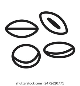 Linsen Vektorgrafik Line Icon Design