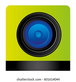 lents professional camera focus, vector illustration design