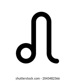 Leo - astrological sign. One of twelve zodiac symbols. Simple solid line vector icon.
