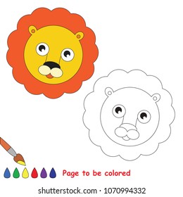 Leo to be colored, the coloring book for preschool kids with easy educational gaming level.