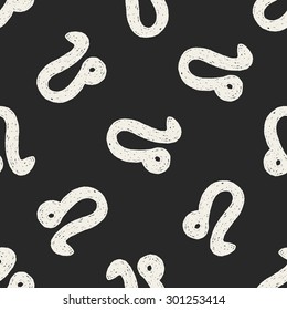 Leo Constellation doodle seamless pattern background