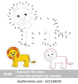 Leo. Dot to dot educational game for kids.