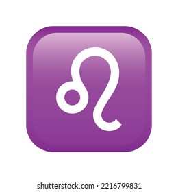 Leo emoji icon isolated on white background. Astrology symbol modern, simple, vector, icon for website design, mobile app, ui. Vector Illustration svg