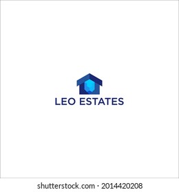 Leo Estates a property management company logo. suitable for company owners who own property in the building that we want to manage.