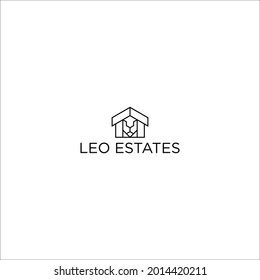 Leo Estates a property management company logo. suitable for company owners who own property in the building that we want to manage.