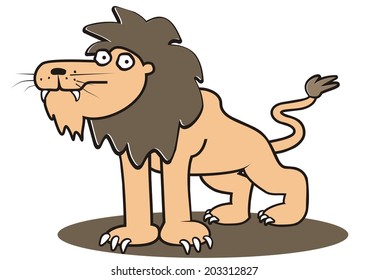 leo, funny illustration, vector icon