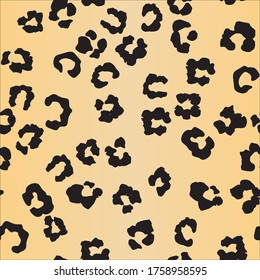 Leo Gradient Jaguar Art. Golden Vector Print. Cheetah Seamless Texture Camouflage. Cheetah Abstract Effect. Leo Animal Paint. Cheetah Dirty Ink. Orange Leopard Trendy Spot. Metallic Animal Spot.