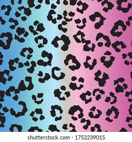 Leo Gradiente Jaguar Fun. Piel animal rosa. Piel de serpiente vectorial. Violet Leo Animal Splat. Glitter de leopardo con abstracto púrpura. Impresión de leopardo azul. Fondo De Cuero De Chita Sin Pescado. Piel Cheetah Jaguar.