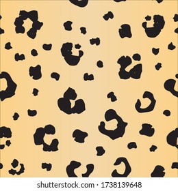Leo Gradient Jaguar Fur. Mud Animal Color. Orange Animal Spot. African Abstract Spatter. Metallic Vector Print. Cheetah Seamless Texture Background. Golden Cheetah Fabric Skin. Leopard Repeat Ink.