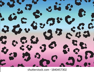 Leo Gradient Vector Art. Jaguar Animal Ink. Purple Realistic African Pattern. Seamless Cheetah Pattern Background. Violet Leo Animal Stain. Cheetah Vector Skin. Pink Animal Dirt. Blue Leopard Print.