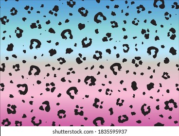 Leo Gradient Vector Art. Violet Realistic Cheetah Leather. Pink Leo Animal Splat. Seamless Leopard Pattern Camouflage. Jaguar Trout Fur. Cheetah Jungle Spot. Blue Leopard Print. Purple Animal Blot.