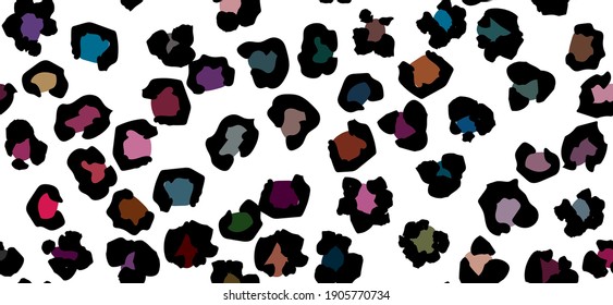 Leo Gradient Vector Dog. Jaguar Trout Ink. Leo Animal Splat. Leopard Vector Skin. Multi Animal Foil. Rainbow Cheetah Print. Seamless Leopard Texture Spectrum. Colorful Abstract Cheetah Color Dot