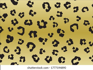 Leo Gradient Vector Dot. African Abstract Inkblot. Golden Jaguar Print. Metallic Leopard Trendy Spot. Leopard Seamless Leather Camouflage. Cheetah Dirty Fur. Mud Animal Stain. Yellow Animal Gold.