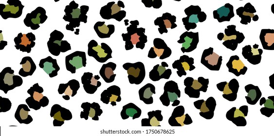 Leo Gradient Vector Dot. Blue Cheetah Print. Colorful Gradient Panther Effect Cat Leo Animal Color. Leopard Trendy Skin. Multi Animal Gold. Seamless Cheetah Leather Camouflage. Jaguar Animal Fur.