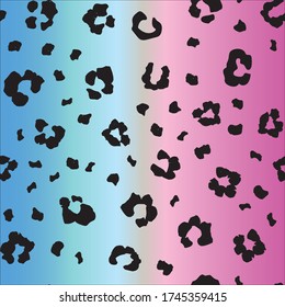 Leo Gradient Vector Dot. Jaguar Repeat Fur. Blue Gradient Panther Leather. Violet Leopard Print. Pink Animal Dirt. Cheetah Trendy Skin. Purple Leo Animal Spray. Seamless Cheetah Pattern Camouflage.